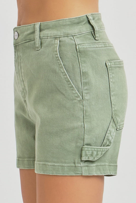 Risen-High Rise Olive shorts