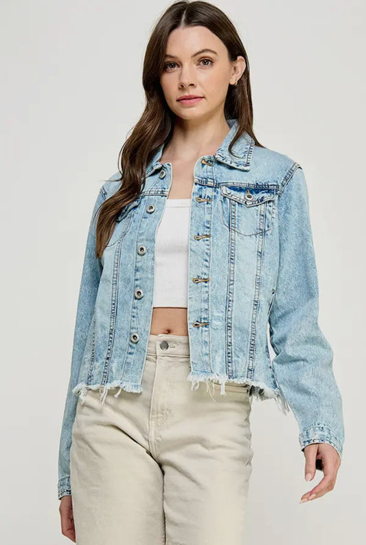 Deidra Denim long jacket