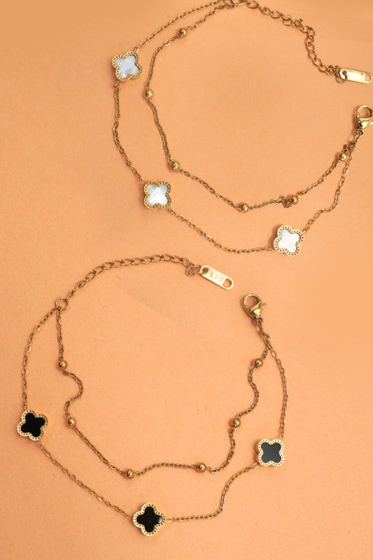 18k clover bracelet