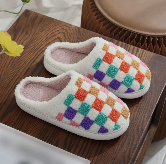 Rainbow checker Slippers