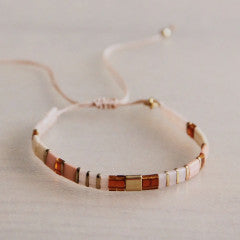 Bazou Tilabead Bracelet salmon/rust/nude/gold