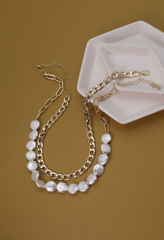 Double Layer Pearl Necklace