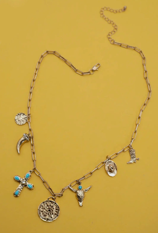 Charm necklace- western
