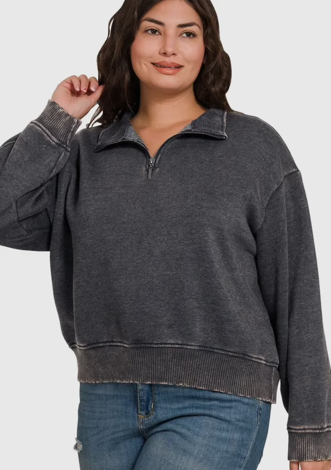 Aliza Half Zip Sweater