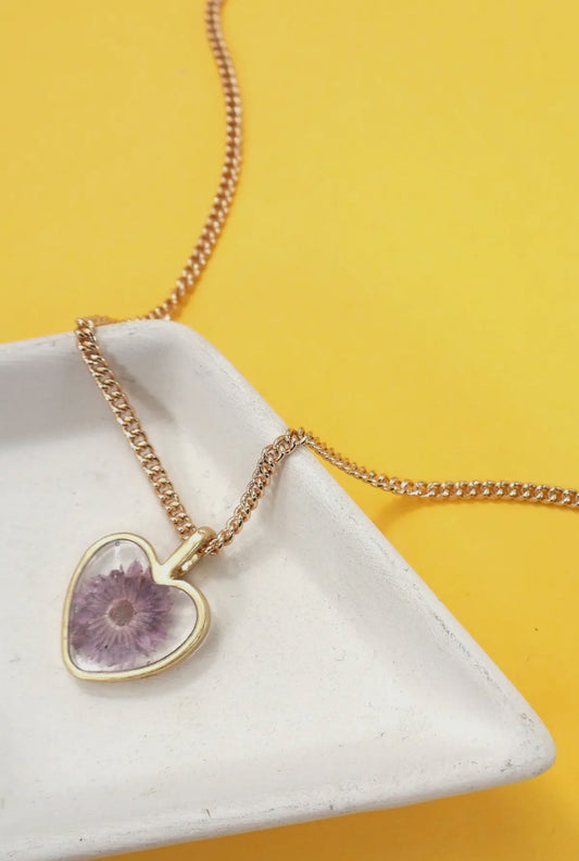 Dried flower necklace