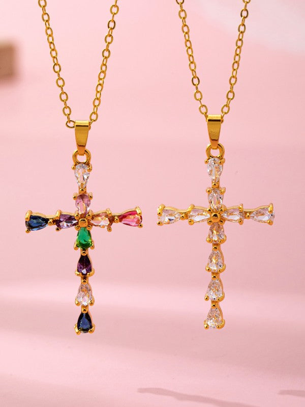 Crystal Cross Necklace