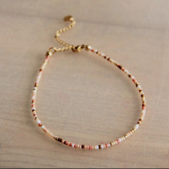 Bazou Anklet beaded-Nude