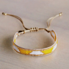 Bazou weave Bracelet White/yellow/gold