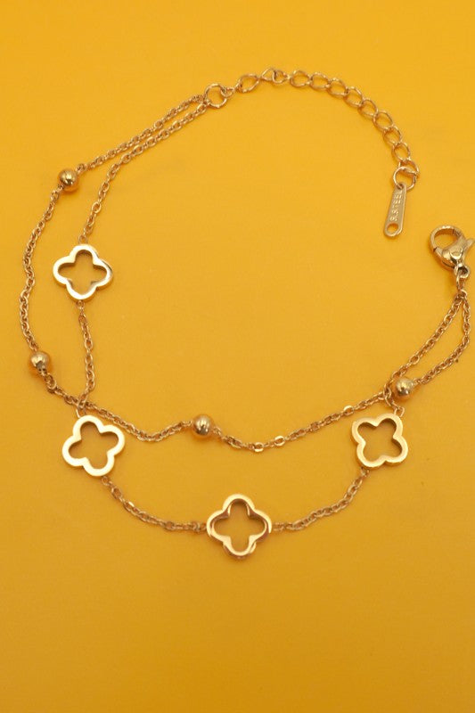 18k clover bracelet