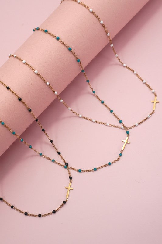 18k Cross Necklace