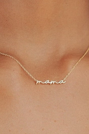 18k mama necklace