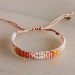 Bazou weave Bracelet Nude/Salmon/Orange