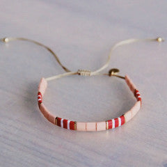 Bazou Tilabead Bracelet Salmon/Red/wh/gold