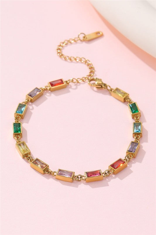 18k rainbow bracelet