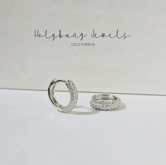 Pave Crystal Huggie earring