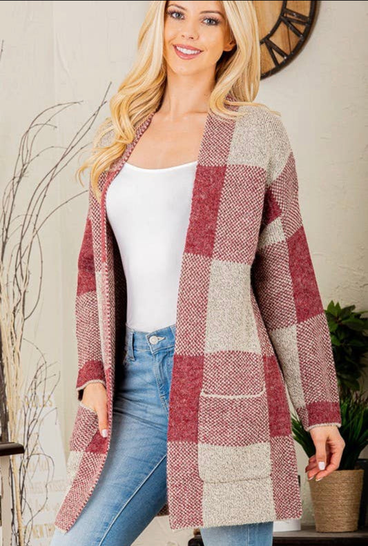 Burlap Open Cardigan