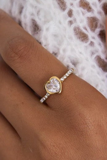 18k SS rhinestone rings