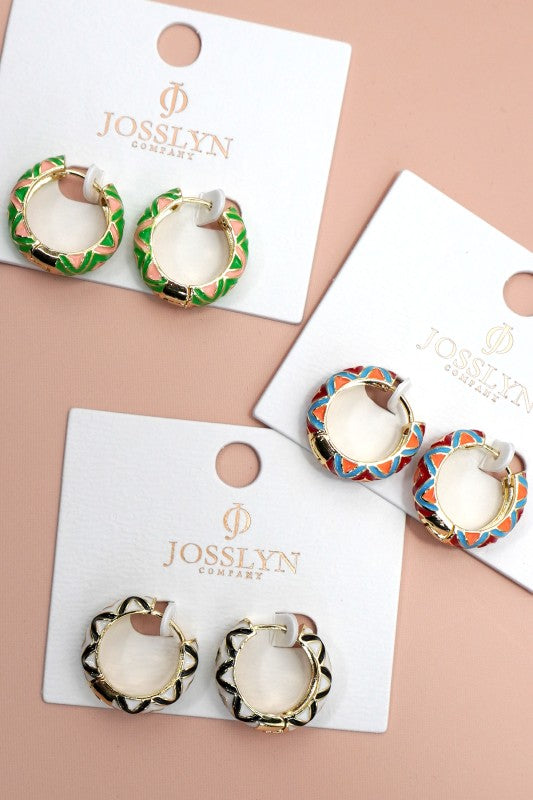 Aztec Huggie Hoops
