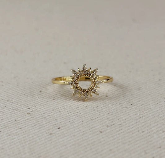 Round Spike Gold Ring